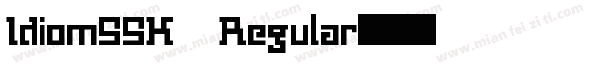 IdiomSSK Regular字体转换